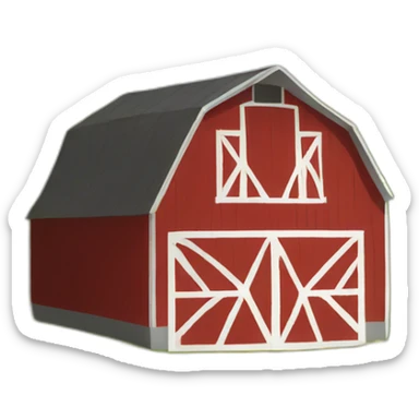 farm barn with crops sticker