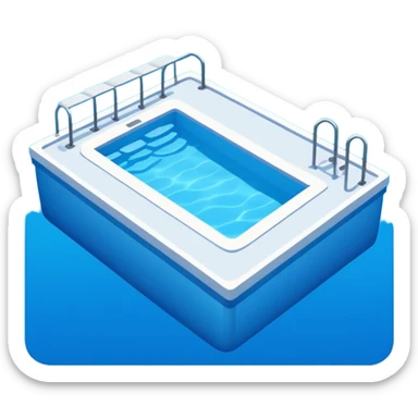 Swimming pool on the roof sticker
