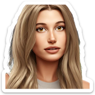 realistic portrait of girl sticker