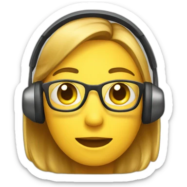 customer service with headset sweating sticker