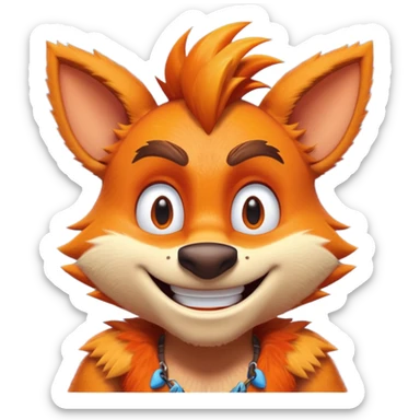 friendly crash bandicoot sticker