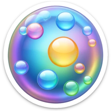 bubbles in y2k style sticker