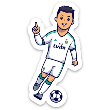 Cristiano Ronaldo celebrating a goal sticker