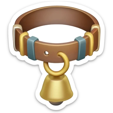 square cowbell collar sticker