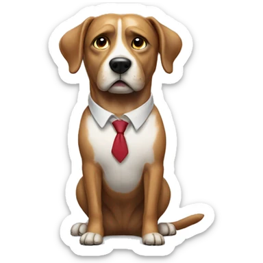 A dog behaving like a politician sticker