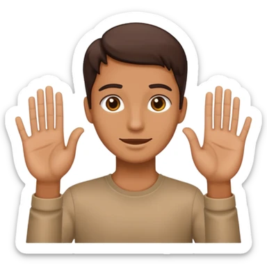 Three different hands holding up a 2, a 3, and then a 0 sticker