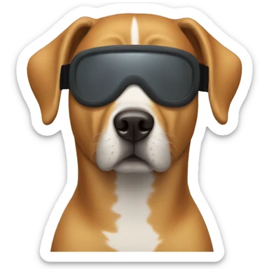 A dog with a ski mask on  sticker