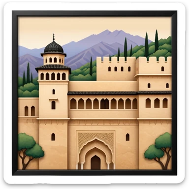 The alambra of granada, spain  sticker