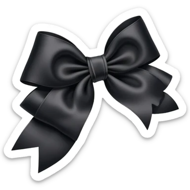 Black coquette bow sticker