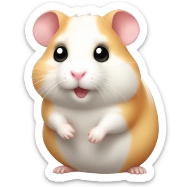 cute ribbon hamster sticker