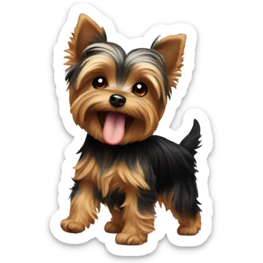 Yorkie dancing sticker
