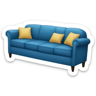 blue couch chair sticker