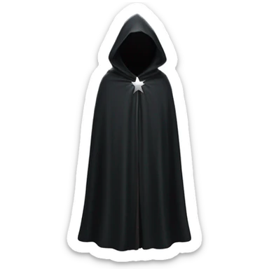 black starry cloak, no person, clothing, lots of silver stars sticker