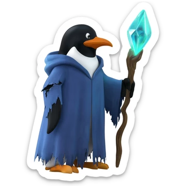 Penguin Wizard sticker