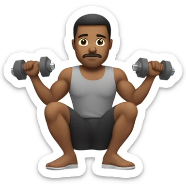 Man sad with dumbells  sticker