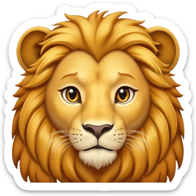 Simba lion with golden mane sticker