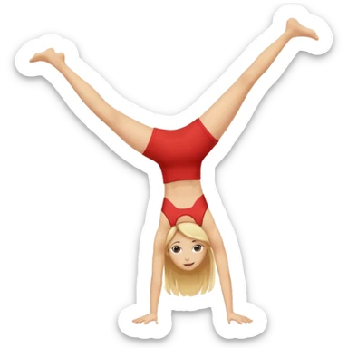 blonde girl doing a Cartwheel  sticker