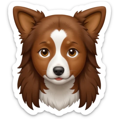 woman with border collie brown and white sticker
