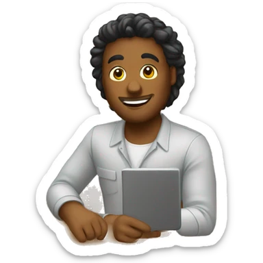 buyer in a furniture store sticker