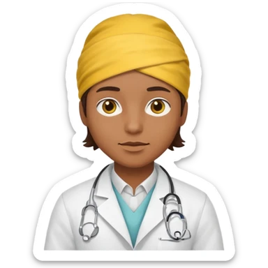 doctor with yellow bandanna sticker