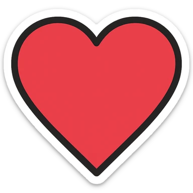 colored heart icon sticker