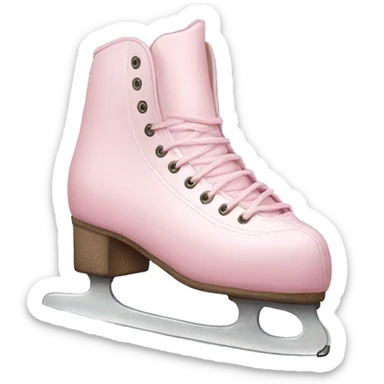 pastel pink ice skates sticker