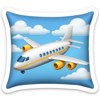 plane pillow sticker