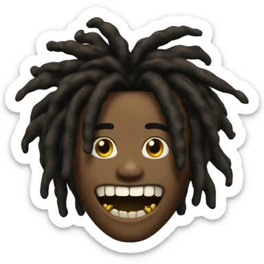 Gold Teeth And Dreads sticker