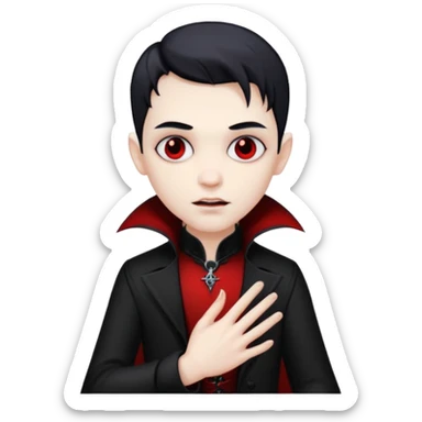 Young vamp life hand sticker