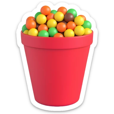 m&ms in a red cup sticker