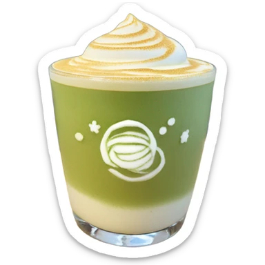 Matcha latte sticker