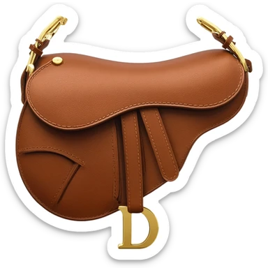dior tan saddle bag sticker