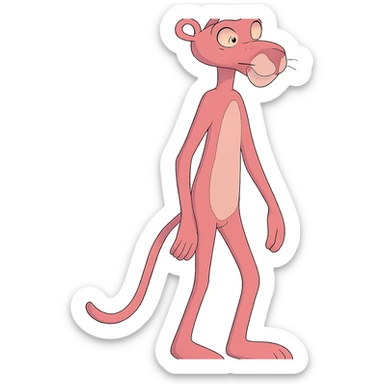 ghibli style pink panther sticker