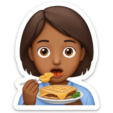Yo en comiendo  sticker