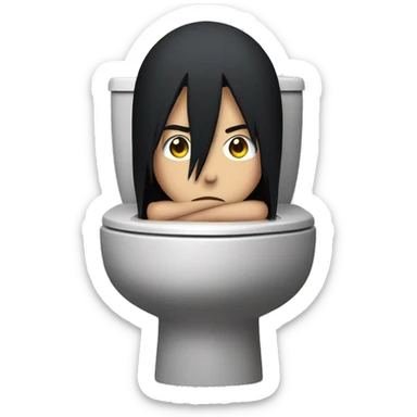 Itachi auf Toilette sticker