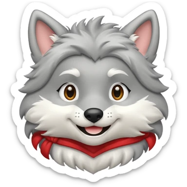 mini loup sticker
