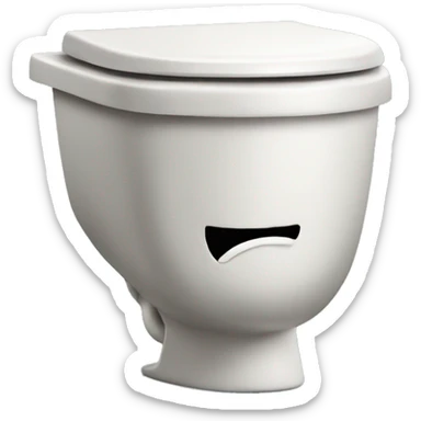 Toilet with a head coming out of it sticker