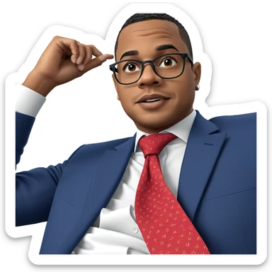 formally dressed young man sticker