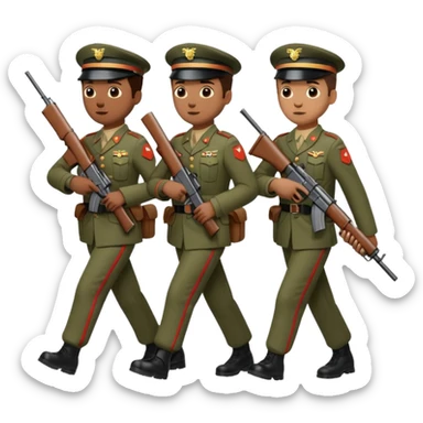 10,000 SOLDIERS MARCHING WITH RANDOM GUNS sticker