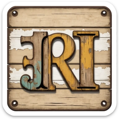 a sign with only the word "RCH" written on it in capital letters sticker