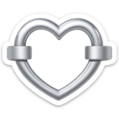 Silver heart ring  sticker