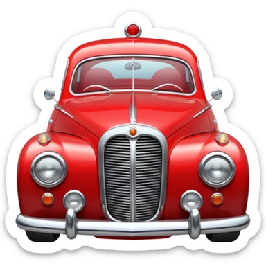 Illustrate a classic vintage car with chrome details & round headlights. sticker