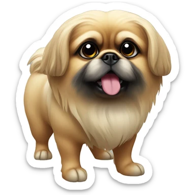pekingese dog full body sticker