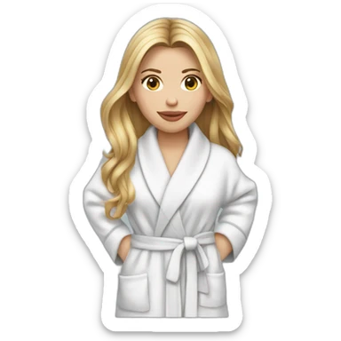scarlett johansson long hair bathrobe sticker
