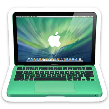 green 90s macbook  sticker