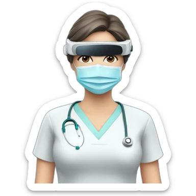 Surgeon-with-virtual-reality-display-operating-on-woman sticker