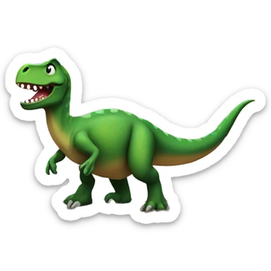dinosaur on an island sticker