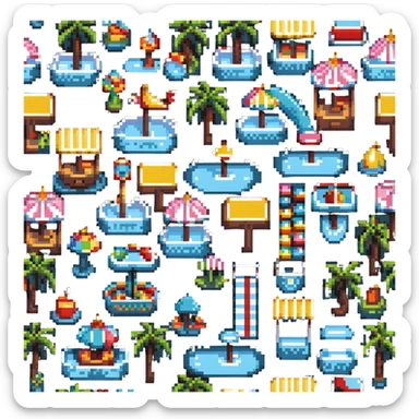 water park fun fair sticker