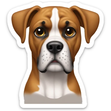 perro boxer color miel  sticker
