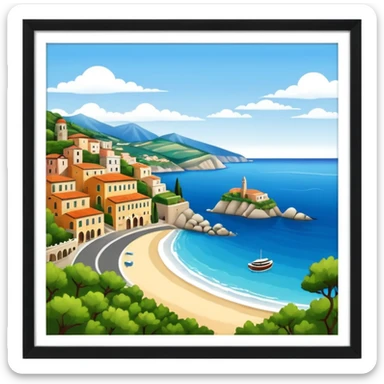 postcard of italy sticker